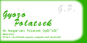 gyozo polatsek business card